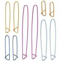 VOSAREA Hilo Stitch Holder Set Agujas de Seguridad de aleación de Ganchillo Agujas 10pcs (Color al Azar)